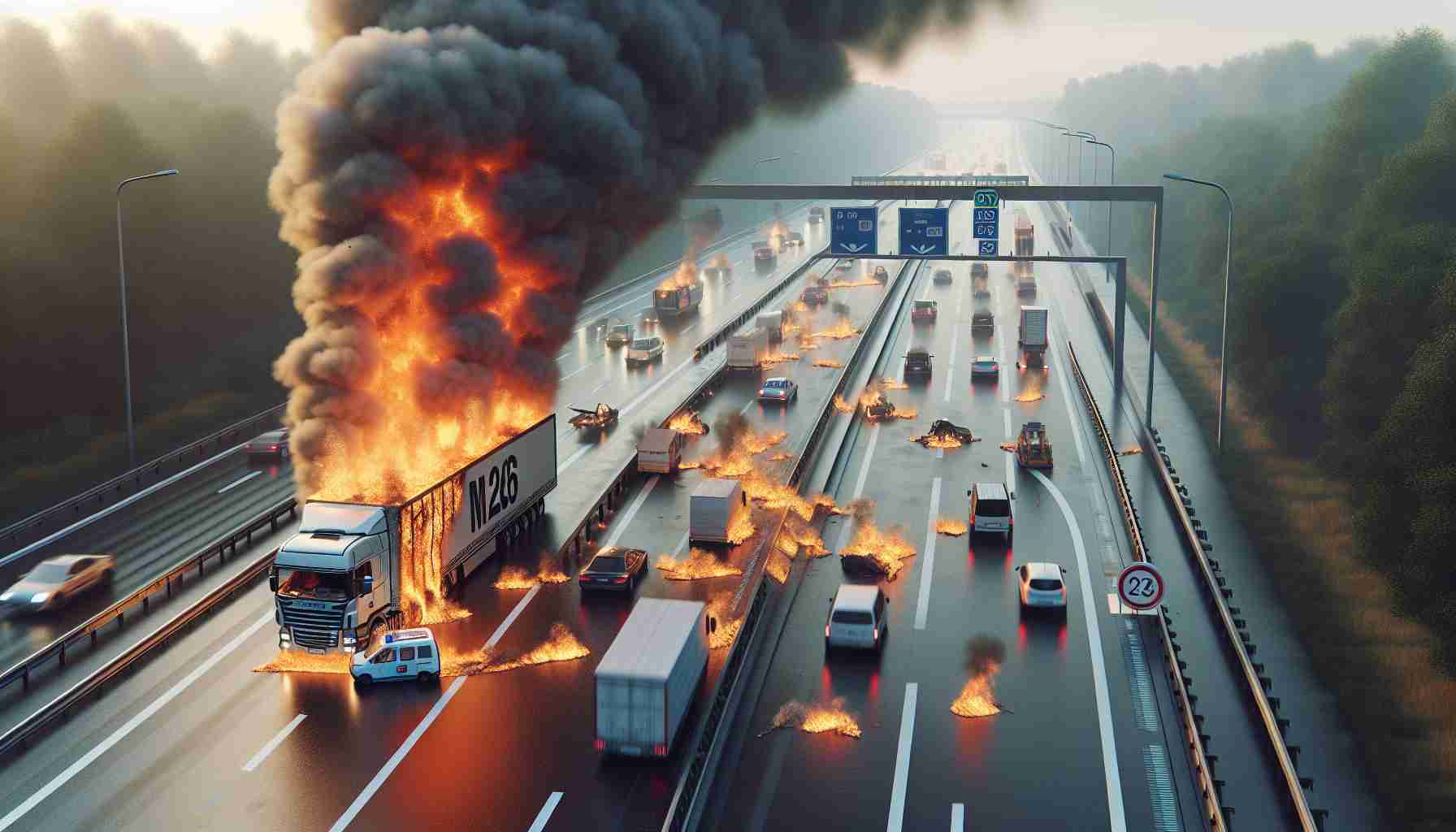 Major Lorry Fire Disrupts Traffic on M26! What You Need to Know